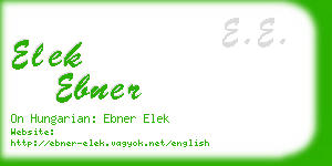 elek ebner business card